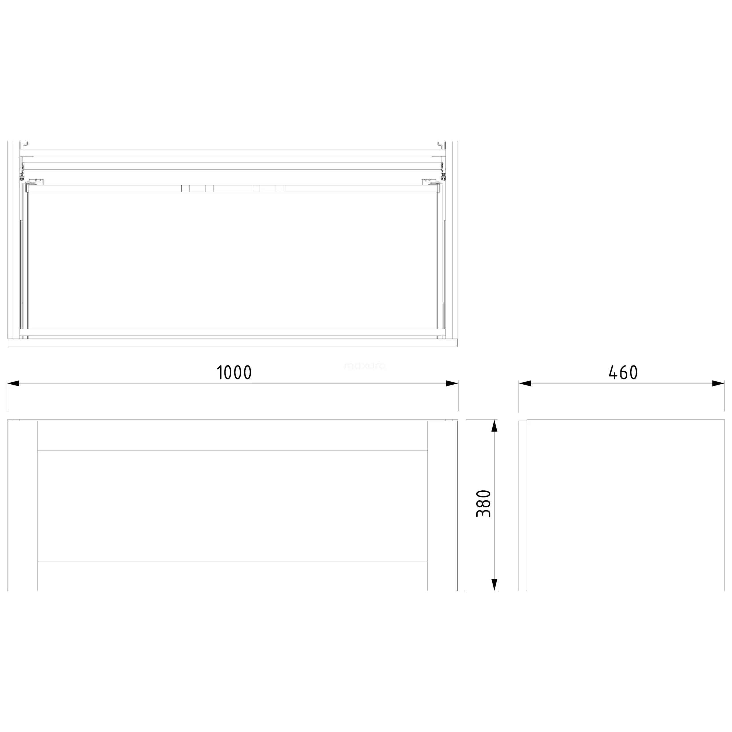 Modulo Plato Badkamermeubel voor waskom | 100 cm Eiken Kader front Donkergrijs beton blad 1 lade Modulo Plato Badkamermeubel Voor Waskom | 100 Cm Eiken Kader Front Donkergrijs Beton Blad 1 Lade -Modulo modulo plato badkamermeubel voor waskom 100 cm eiken kader front donkergrijs beton blad 1 lade bmk11 01142 6 scaled