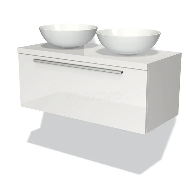 Modulo Plato Badkamermeubel voor waskom | 100 cm Hoogglans wit Vlak front Hoogglans wit blad 1 lade Modulo Plato Badkamermeubel Voor Waskom | 100 Cm Hoogglans Wit Vlak Front Hoogglans Wit Blad 1 Lade -Modulo modulo plato badkamermeubel voor waskom 100 cm hoogglans wit vlak front hoogglans wit blad 1 lade bmk11 00007