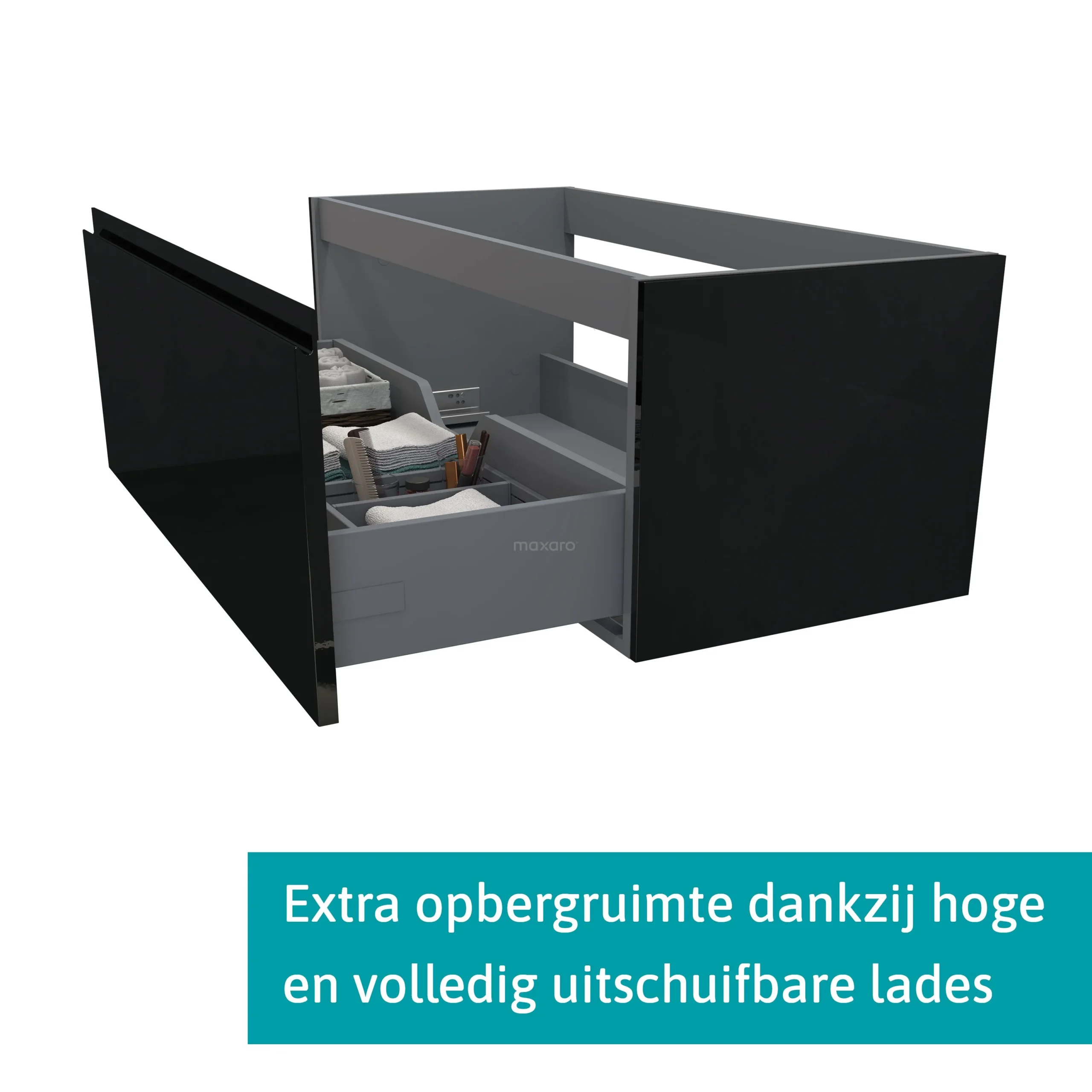 Modulo Plato Badkamermeubel voor waskom | 100 cm Hoogglans zwart Greeploos front Eiken blad 1 lade Modulo Plato Badkamermeubel Voor Waskom | 100 Cm Hoogglans Zwart Greeploos Front Eiken Blad 1 Lade -Modulo modulo plato badkamermeubel voor waskom 100 cm hoogglans zwart greeploos front eiken blad 1 lade bmk11 01004 1 scaled