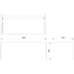 Modulo Plato Badkamermeubel Voor Waskom | 100 Cm Lichtbruin Eiken Vlak Front Donkergrijs Blad 1 Lade -Modulo modulo plato badkamermeubel voor waskom 100 cm lichtbruin eiken vlak front donkergrijs blad 1 lade bmk11 01333 6