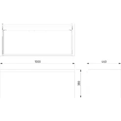 Modulo Plato Badkamermeubel Voor Waskom | 100 Cm Mat Zwart Greeploos Front Mat Zwart Blad 1 Lade -Modulo modulo plato badkamermeubel voor waskom 100 cm mat zwart greeploos front mat zwart blad 1 lade bmk11 00053 6