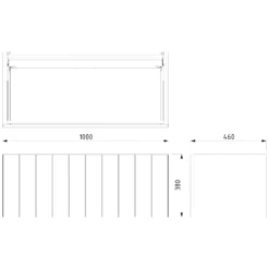 Modulo Plato Badkamermeubel Voor Waskom | 100 Cm Middengrijs Lamel Front Lichtbruin Eiken Blad 1 Lade -Modulo modulo plato badkamermeubel voor waskom 100 cm middengrijs lamel front lichtbruin eiken blad 1 lade bmk11 00385 6
