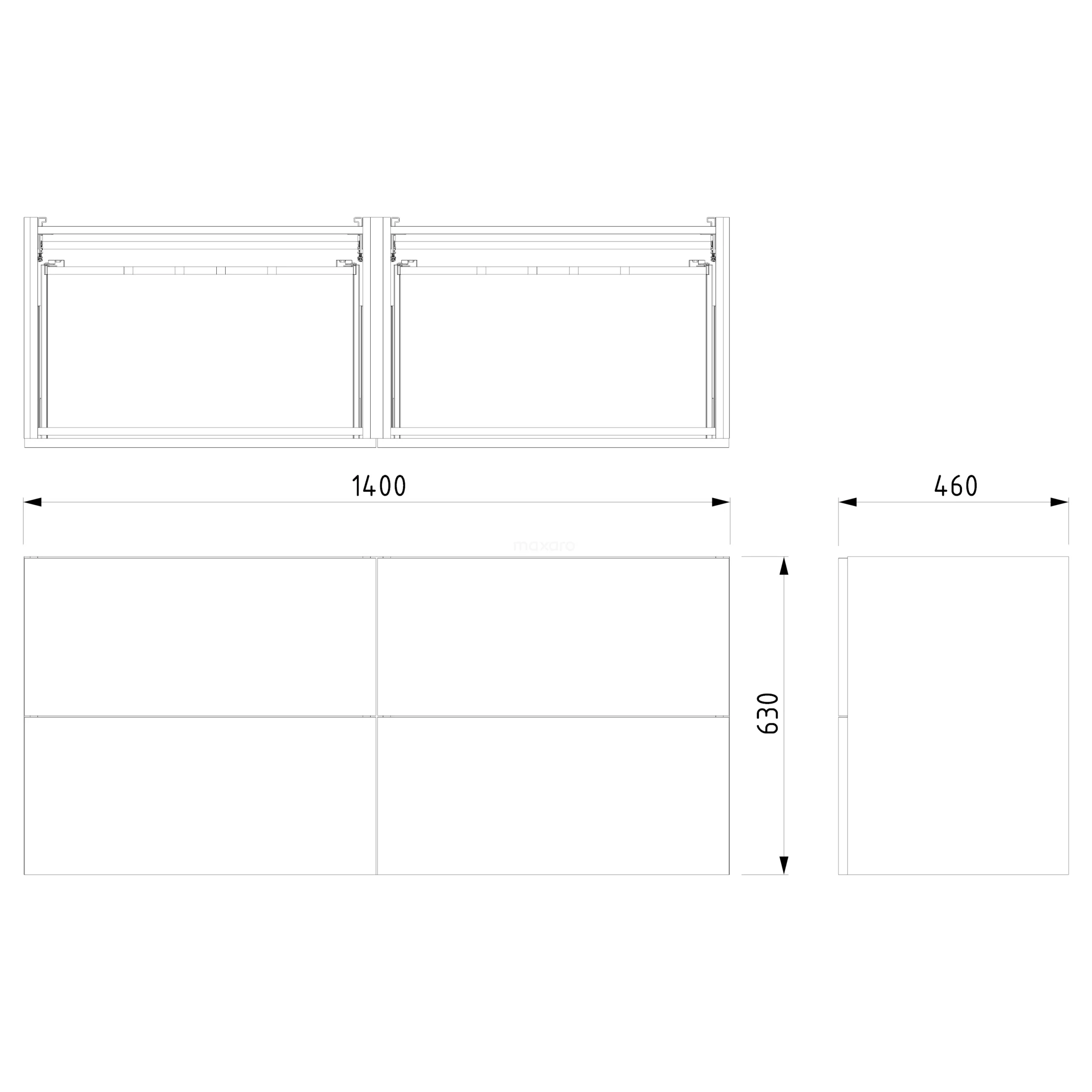 Modulo Plato Badkamermeubel voor waskom | 140 cm Donkergrijs beton Vlak front Donkergrijs beton blad 4 lades Modulo Plato Badkamermeubel Voor Waskom | 140 Cm Donkergrijs Beton Vlak Front Donkergrijs Beton Blad 4 Lades -Modulo modulo plato badkamermeubel voor waskom 140 cm donkergrijs beton vlak front donkergrijs beton blad 4 lades bmk18 00096 6 scaled