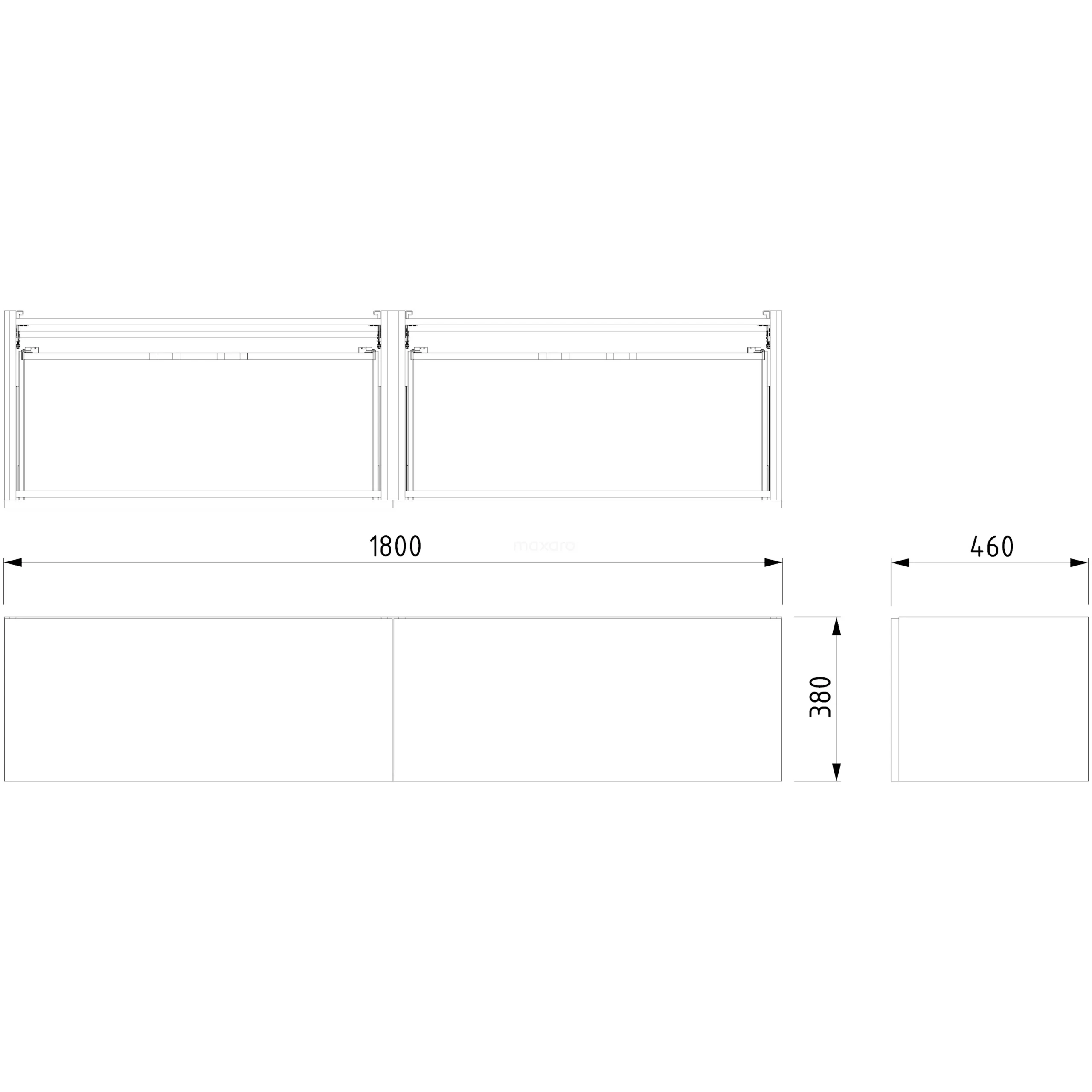 Modulo Plato Badkamermeubel voor waskom | 180 cm Lichtbruin eiken Greeploos front Lichtbruin eiken blad 2 lades naast elkaar Modulo Plato Badkamermeubel Voor Waskom | 180 Cm Lichtbruin Eiken Greeploos Front Lichtbruin Eiken Blad 2 Lades Naast Elkaar -Modulo modulo plato badkamermeubel voor waskom 180 cm lichtbruin eiken greeploos front lichtbruin eiken blad 2 lades naast elkaar bmk12 01391 4 scaled