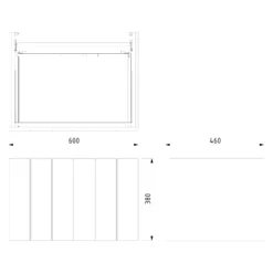 Modulo Plato Badkamermeubel Voor Waskom | 60 Cm Donkergrijs Lamel Front Lichtgrijs Eiken Blad 1 Lade -Modulo modulo plato badkamermeubel voor waskom 60 cm donkergrijs lamel front lichtgrijs eiken blad 1 lade bmk11 00772 6