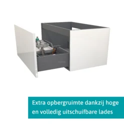 Modulo Plato Badkamermeubel Voor Waskom | 80 Cm Hoogglans Wit Vlak Front Hoogglans Wit Blad 1 Lade -Modulo modulo plato badkamermeubel voor waskom 80 cm hoogglans wit vlak front hoogglans wit blad 1 lade bmk11 00004 1