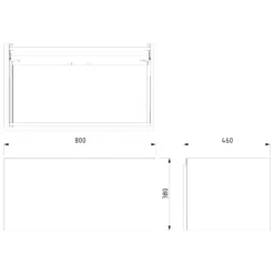 Modulo Plato Badkamermeubel Voor Waskom | 80 Cm Hoogglans Zwart Greeploos Front Hoogglans Wit Blad 1 Lade -Modulo modulo plato badkamermeubel voor waskom 80 cm hoogglans zwart greeploos front hoogglans wit blad 1 lade bmk11 00956 5