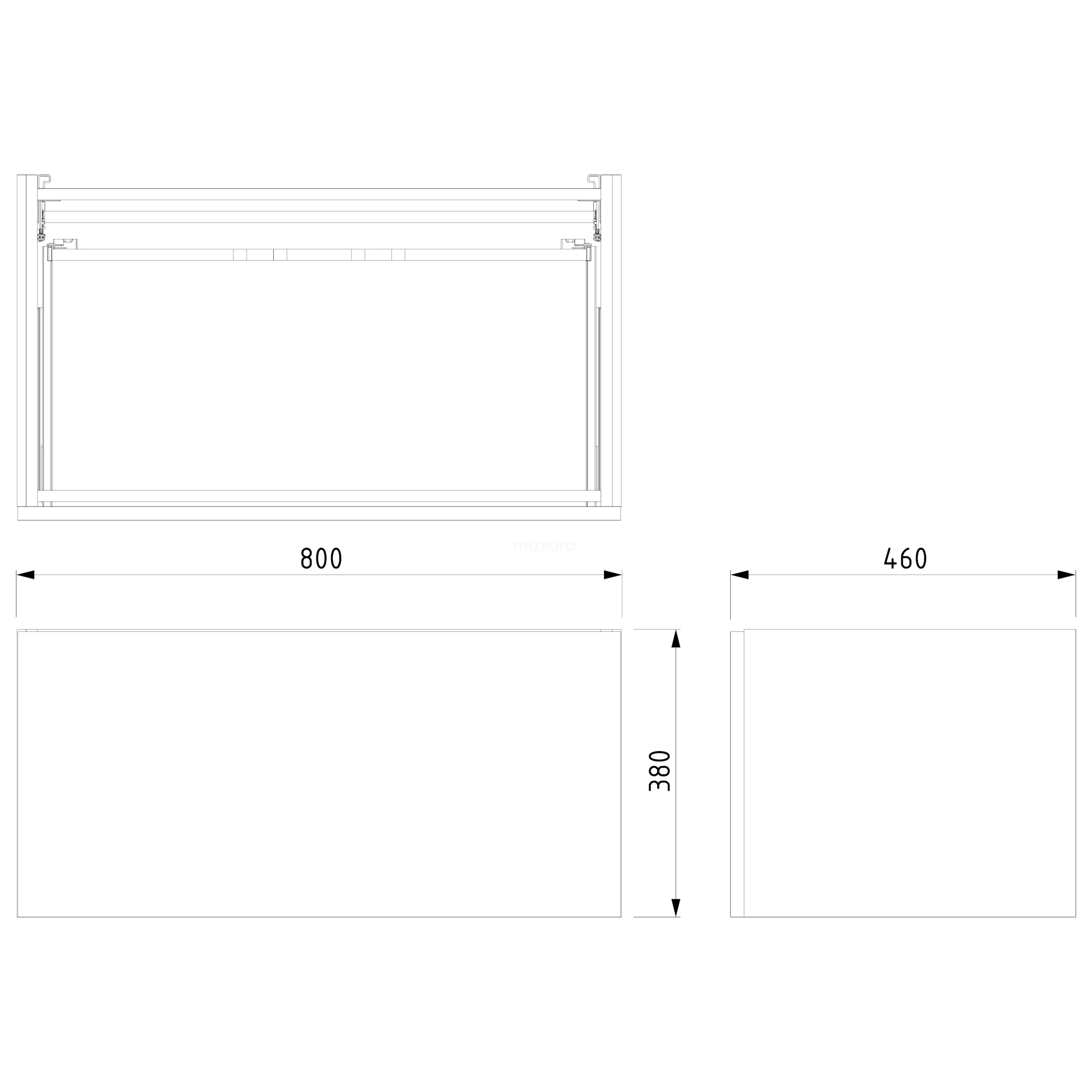 Modulo Plato Badkamermeubel voor waskom | 80 cm Mat wit Vlak front Mat zwart blad 1 lade Modulo Plato Badkamermeubel Voor Waskom | 80 Cm Mat Wit Vlak Front Mat Zwart Blad 1 Lade -Modulo modulo plato badkamermeubel voor waskom 80 cm mat wit vlak front mat zwart blad 1 lade bmk11 00636 6 scaled
