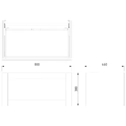 Modulo Plato Badkamermeubel Voor Waskom | 80 Cm Middenbruin Eiken Kader Front Mat Wit Blad 1 Lade -Modulo modulo plato badkamermeubel voor waskom 80 cm middenbruin eiken kader front mat wit blad 1 lade bmk11 01410 5