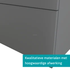 Modulo Plato Badkamermeubel Voor Waskom | 80 Cm Middengrijs Vlak Front Hoogglans Zwart Blad 1 Lade 5 Modulo Plato Badkamermeubel Voor Waskom | 80 Cm Middengrijs Vlak Front Hoogglans Zwart Blad 1 Lade -Modulo modulo plato badkamermeubel voor waskom 80 cm middengrijs vlak front hoogglans zwart blad 1 lade bmk11 00336 3