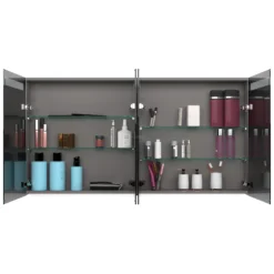 Modulo -Modulo spiegelkast met verlichting modulo 140x70cm middengrijs k99 1400 59009 03 1