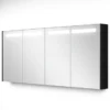 Spiegelkast Met Verlichting Modulo 160x70cm Mat Zwart -Modulo spiegelkast met verlichting modulo 160x70cm mat zwart k99 1600 59008 01