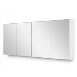 Spiegelkast Met Verlichting Modulo 180x70cm Mat Wit