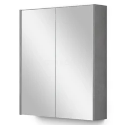 Spiegelkast Met Verlichting Modulo 60x70cm Lichtgrijs Beton
