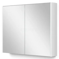 Spiegelkast Met Verlichting Modulo 90x70cm Hoogglans Wit