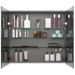 Spiegelkast Met Verlichting Modulo 90x70cm Middenbruin Eiken -Modulo spiegelkast met verlichting modulo 90x70cm middenbruin eiken k99 0900 59009 36 1