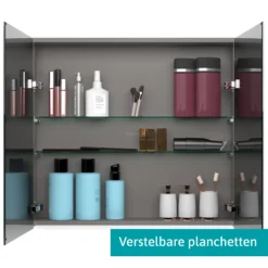 Spiegelkast Met Verlichting Modulo 90x70cm Middenbruin Eiken -Modulo spiegelkast met verlichting modulo 90x70cm middenbruin eiken k99 0900 59009 36 2