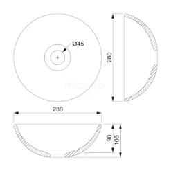 Toiletmeubel Met Waskom Keramiek Modulo Eiken Kader 41 Cm Mat Zwart Blad -Modulo toiletmeubel met waskom keramiek modulo eiken kader 41 cm mat zwart blad tmk10 03266 5