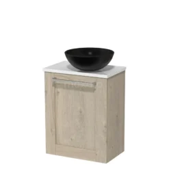 Toiletmeubel Met Waskom Keramiek Modulo Lichtgrijs Eiken Kader 41 Cm Hoogglans Wit Blad -Modulo toiletmeubel met waskom keramiek modulo lichtgrijs eiken kader 41 cm hoogglans wit blad tmk10 03296 1