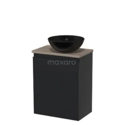 Toiletmeubel Met Waskom Keramiek Modulo Mat Zwart Greeploos 41 Cm Eiken Blad 3 Toiletmeubel Met Waskom Keramiek Modulo Mat Zwart Greeploos 41 Cm Eiken Blad -Modulo toiletmeubel met waskom keramiek modulo mat zwart greeploos 41 cm eiken blad tmk10 02976 1