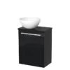Toiletmeubel Met Waskom Mineraalmarmer Glanzend Modulo Hoogglans Zwart 41 Cm -Modulo toiletmeubel met waskom mineraalmarmer glanzend modulo hoogglans zwart 41 cm tmk10 04847