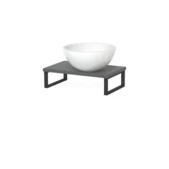 Toiletmeubel Met Waskom Mineraalmarmer Glanzend Modulo Middengrijs 41 Cm Wandbeugels Zwart -Modulo toiletmeubel met waskom mineraalmarmer glanzend modulo middengrijs 41 cm wandbeugels zwart tmk01 00018 1
