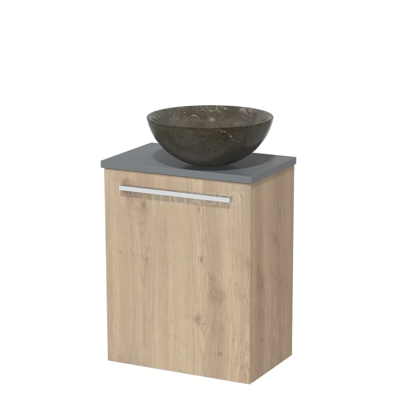 Toiletmeubel met Waskom Natuursteen Modulo Lichtbruin Eiken Vlak 41 cm Middengrijs Blad Toiletmeubel Met Waskom Natuursteen Modulo Lichtbruin Eiken Vlak 41 Cm Middengrijs Blad -Modulo toiletmeubel met waskom natuursteen modulo lichtbruin eiken vlak 41 cm middengrijs blad tmk10 02084 1