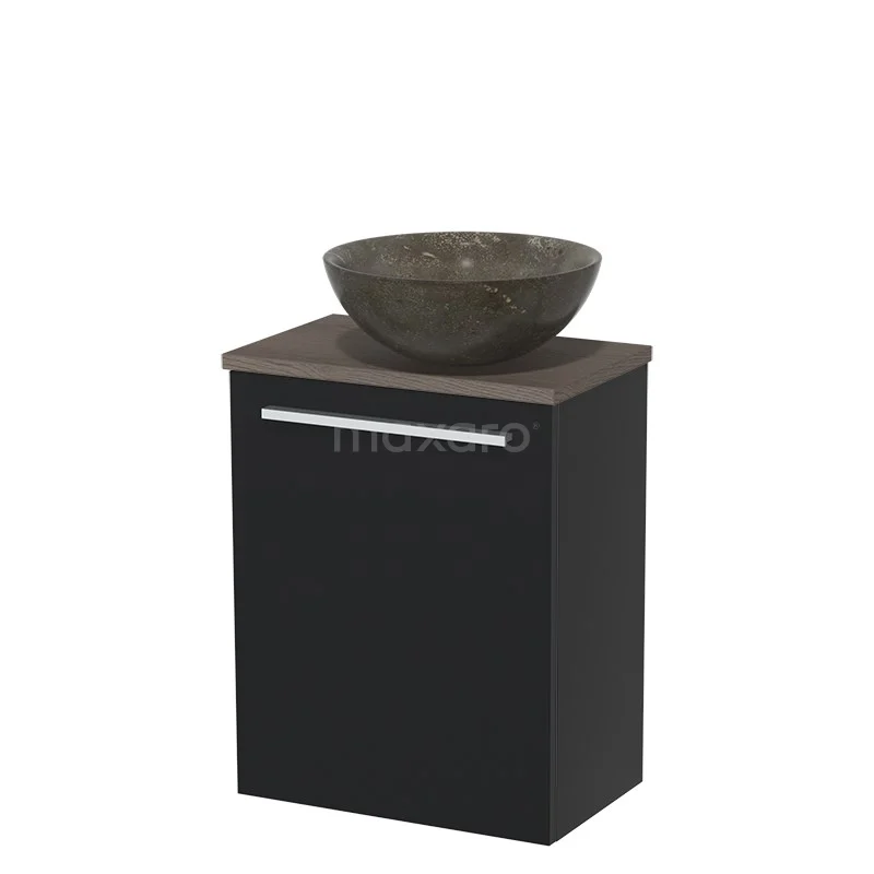 Toiletmeubel met Waskom Natuursteen Modulo Mat Zwart Vlak 41 cm Donkerbruin Eiken Blad Toiletmeubel Met Waskom Natuursteen Modulo Mat Zwart Vlak 41 Cm Donkerbruin Eiken Blad -Modulo toiletmeubel met waskom natuursteen modulo mat zwart vlak 41 cm donkerbruin eiken blad tmk10 05141 1