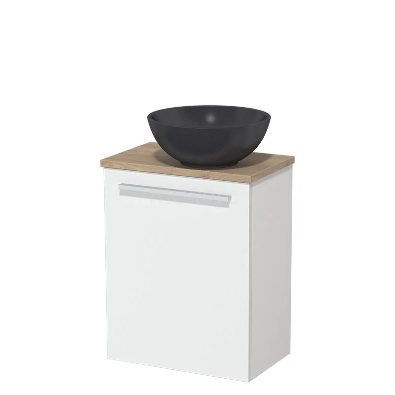 Toiletmeubel met Waskom Quartz Modulo Mat Wit Vlak 41 cm Lichtbruin Eiken Blad Toiletmeubel Met Waskom Quartz Modulo Mat Wit Vlak 41 Cm Lichtbruin Eiken Blad -Modulo toiletmeubel met waskom quartz modulo mat wit vlak 41 cm lichtbruin eiken blad tmk10 02799 1